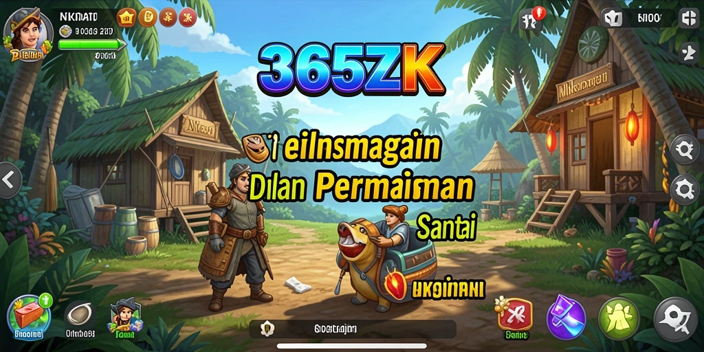 Screenshot utama menunjukkan gameplay santai yang menyenangkan.