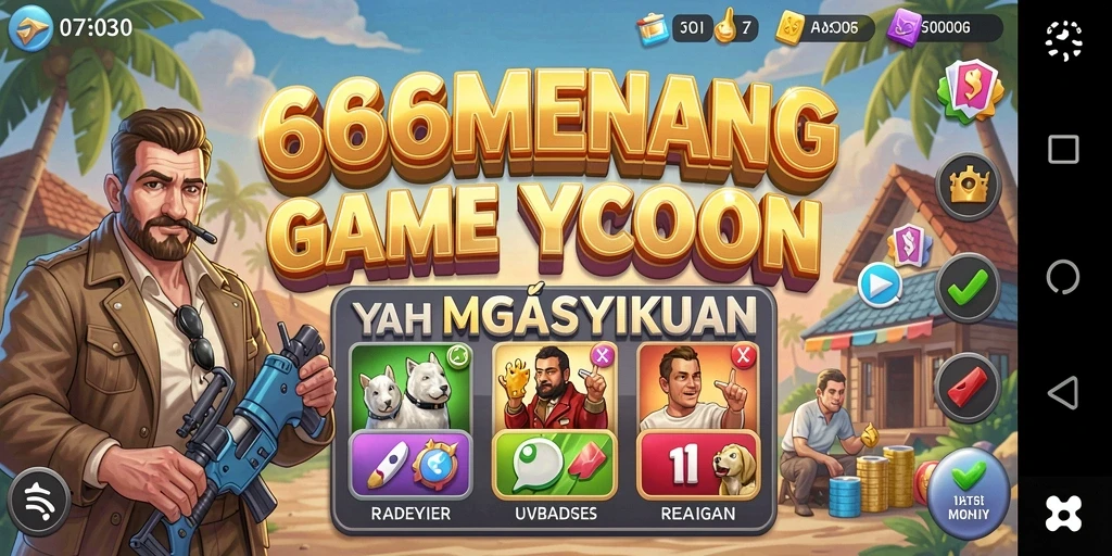 Tampilan gameplay 666MENANG yang penuh aksi dan strategi Tycoon.