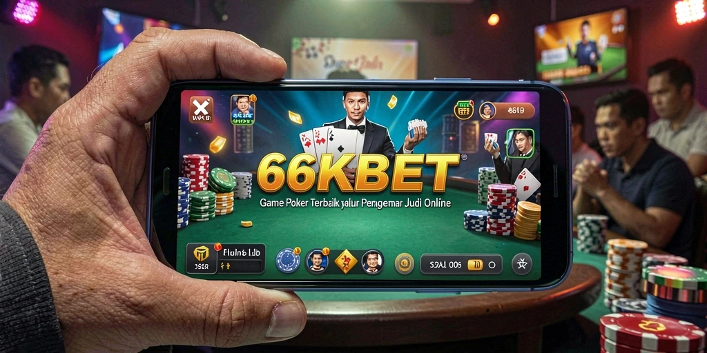 Tampilan gameplay Poker yang menegangkan dan seru di 66KBET.