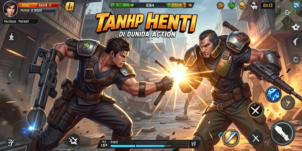 Gameplay Action seru dengan pertarungan mendebarkan di 8364.