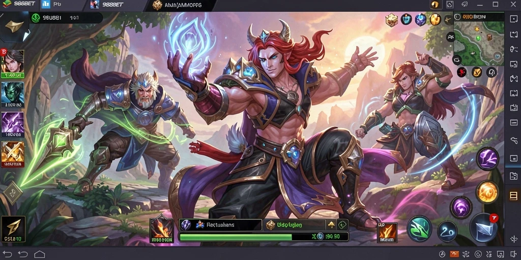Tangkapan layar dari gameplay seru 988BET dalam dunia MMORPG.
