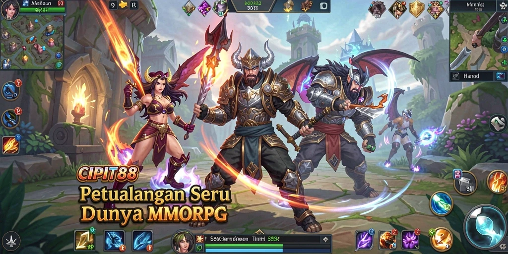 Tampilan gameplay seru dalam <strong>CIPIT88</strong> yang menampilkan pertempuran epik dan petualangan.