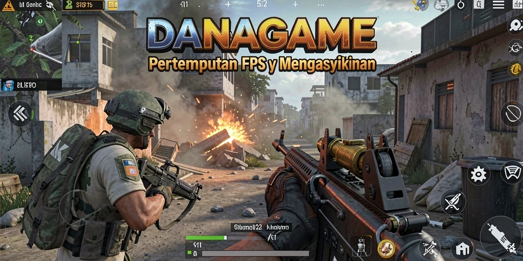 Screenshot menunjukkan aksi mendebarkan dalam gameplay FPS.