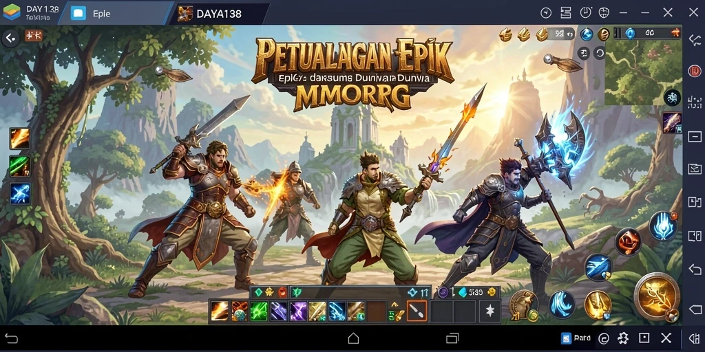 Screenshot gameplay DAYA138 menampilkan aksi seru di dunia MMORPG.