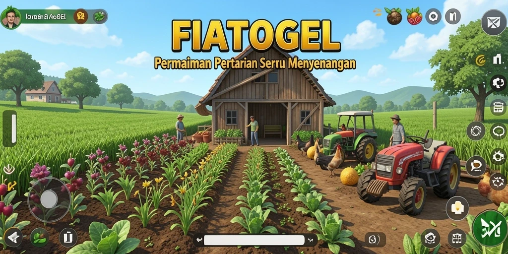 Tampilan gameplay seru di dunia pertanian yang nyata.