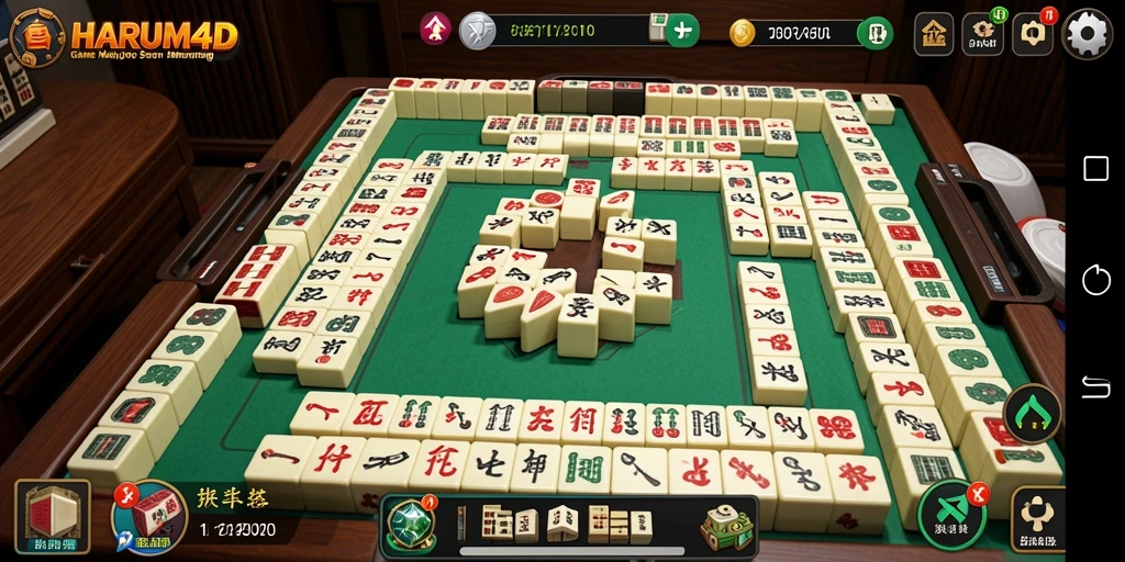 Screenshot HARUM4D menampilkan gameplay Mahjong yang menarik dan menantang.