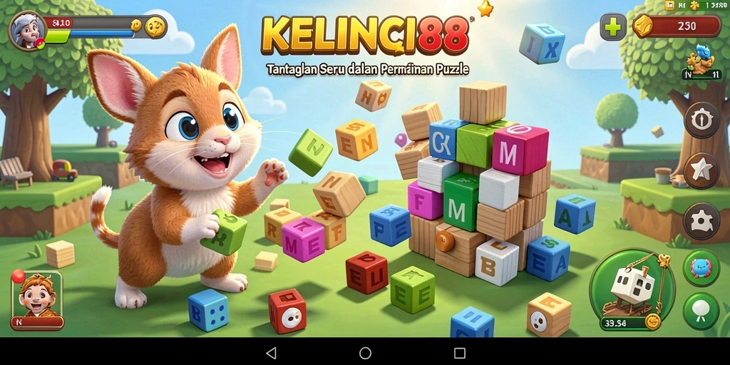 Tampilan gameplay KELINCI88 dengan berbagai tantangan puzzle yang menarik.