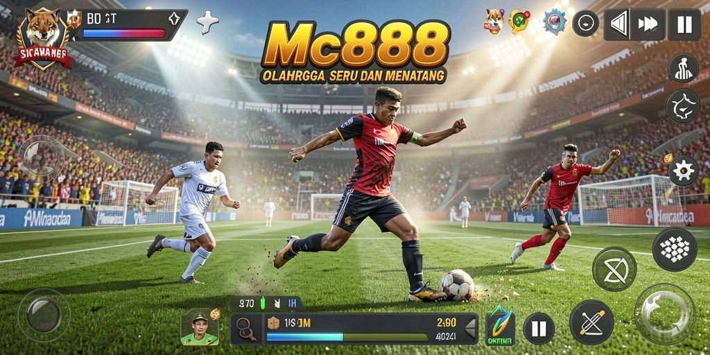 Tampilan gameplay seru dengan aksi olahraga yang mendebarkan.