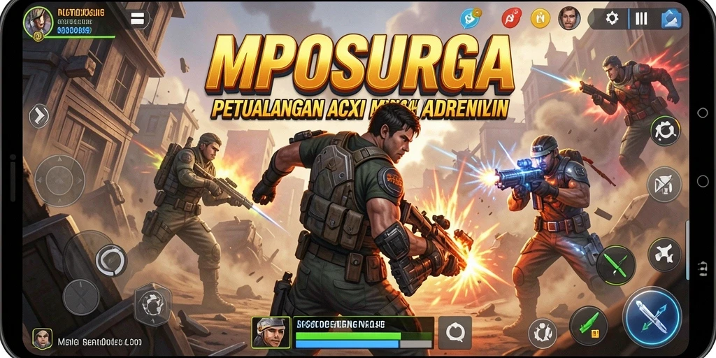 Screenshot gameplay MPOSURGA menampilkan aksi mendebarkan di dalam permainan.