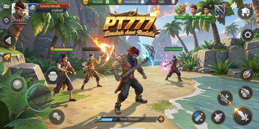 Screenshot gameplay PT777 yang menunjukkan interaksi pemain dalam simulasi.