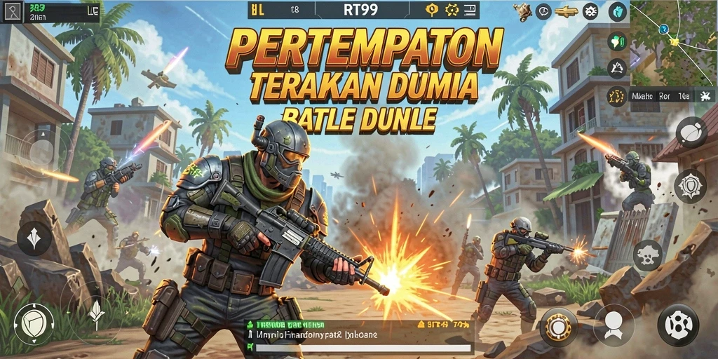 Gameplay menegangkan dari RT99 dalam pertempuran Battle Royale.
