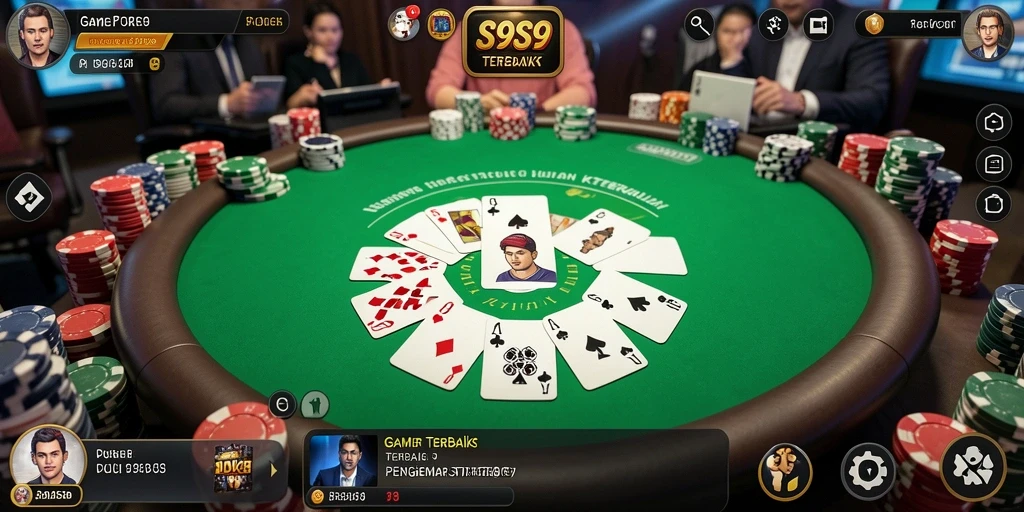 Tampilan gameplay menarik dari S9S9 dalam permainan Poker.