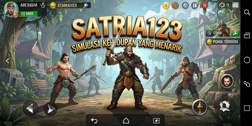 Screenshot gameplay SATRIA123 dengan aksi seru dalam dunia simulasi.
