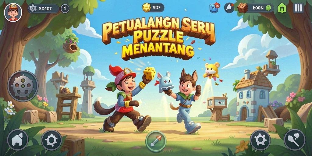 Tampilan gameplay Puzzle yang mengasyikkan dan menantang di SD107.
