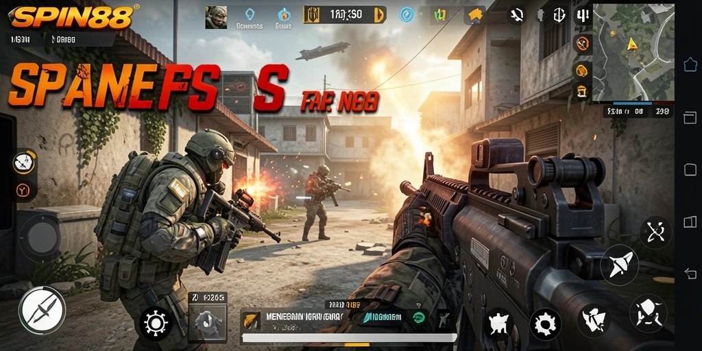 Tampilan gameplay SPIN88 yang mendebarkan saat pertempuran intens.